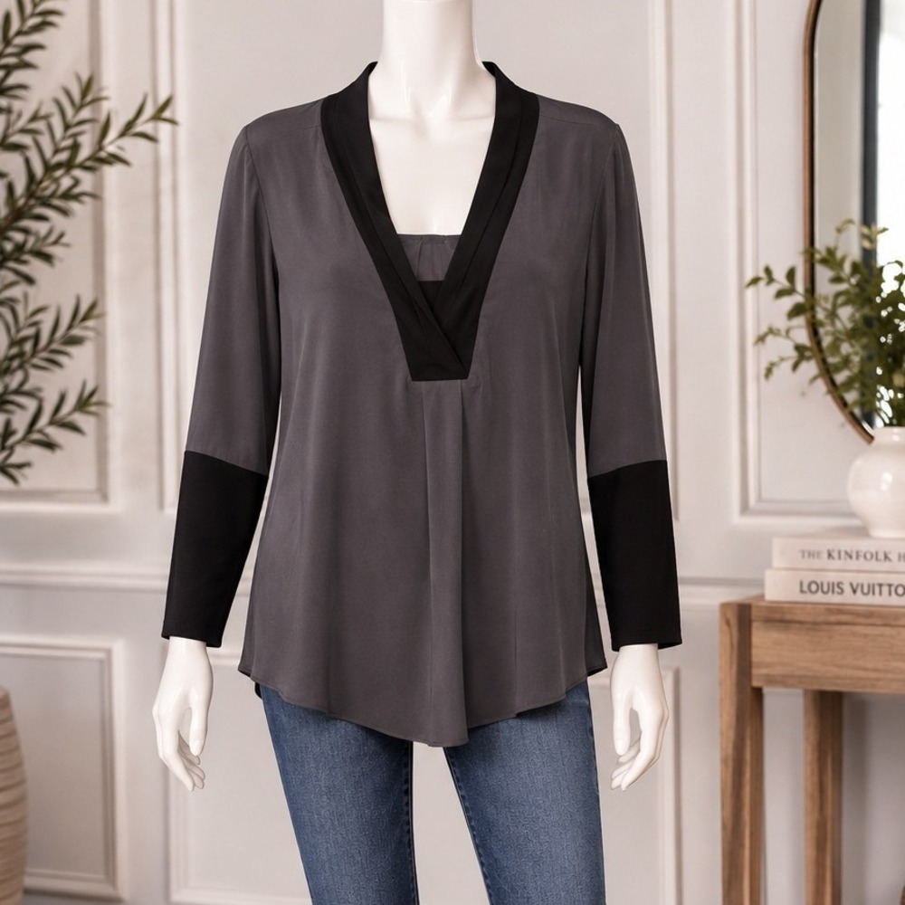 Create a full female mannequin photo with a modern upscale background